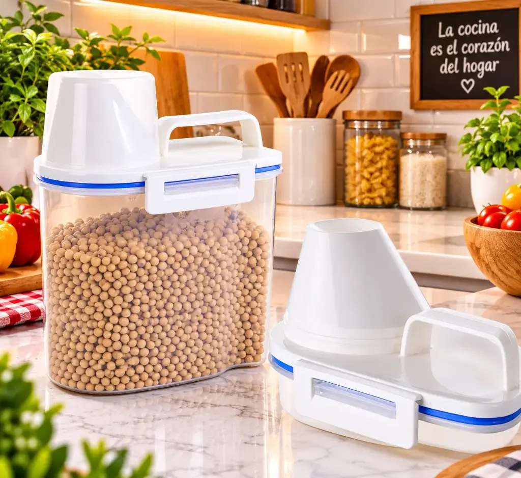 RECIPIENTE DE GRANOS CON DISPENSADOR