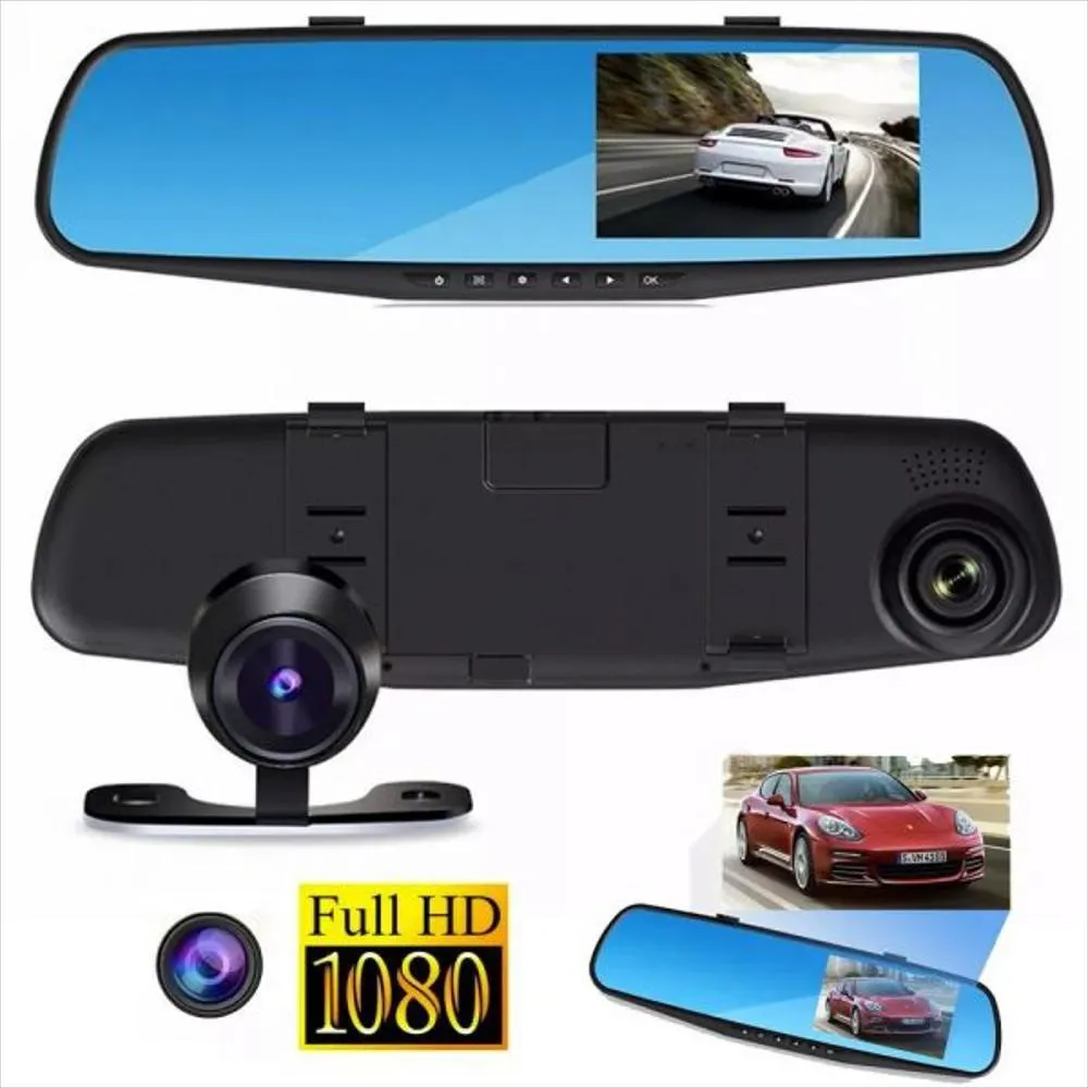 ESPEJO RETROVISOR UNA CAMARA CAJA AZUL 