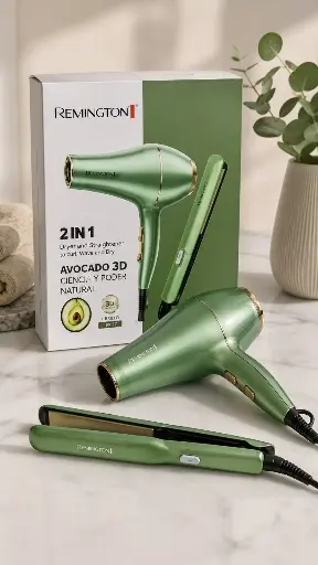 [RE-2571] COMBO SECADOR PLANCHA AGUACATE